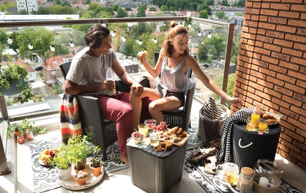 Conjunto terraza Iowa Balcony gris